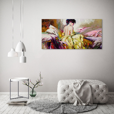 Canvas wall art Half -naked woman