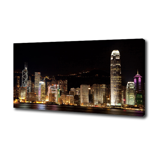 Canvas wall art Hong Kong at night