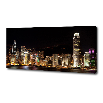 Canvas wall art Hong Kong at night