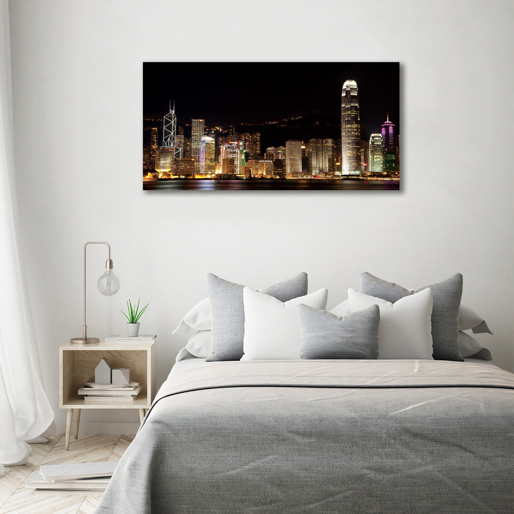 Canvas wall art Hong Kong at night