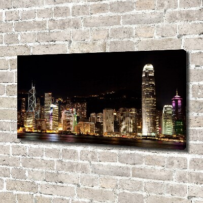 Canvas wall art Hong Kong at night