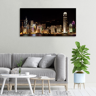 Canvas wall art Hong Kong at night