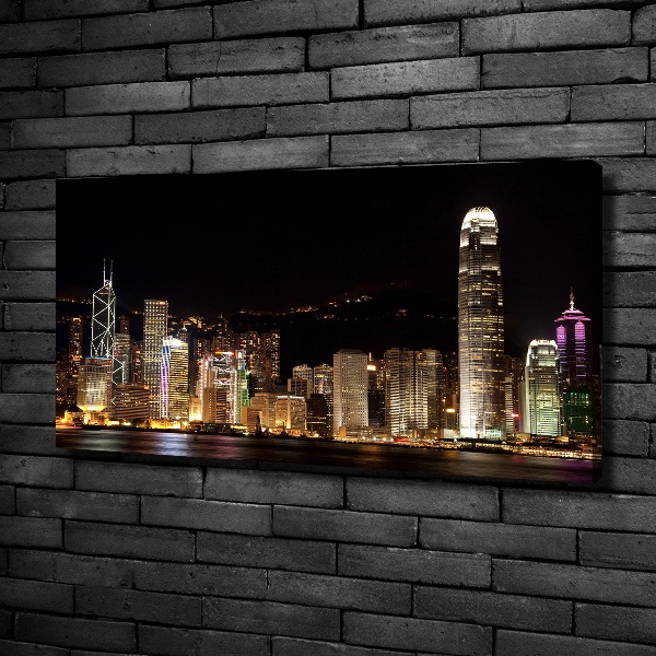 Canvas wall art Hong Kong at night