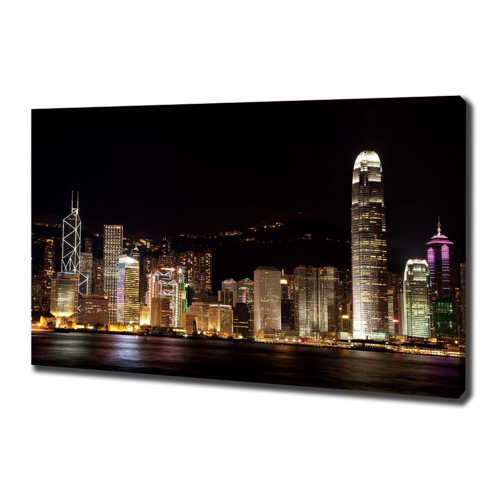 Canvas wall art Hong Kong at night