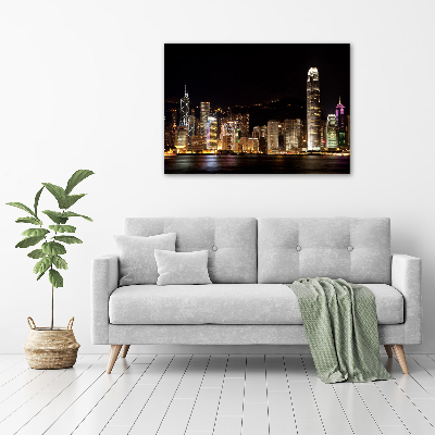 Canvas wall art Hong Kong at night