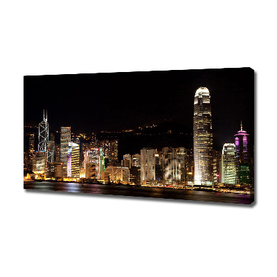 Canvas wall art Hong Kong at night