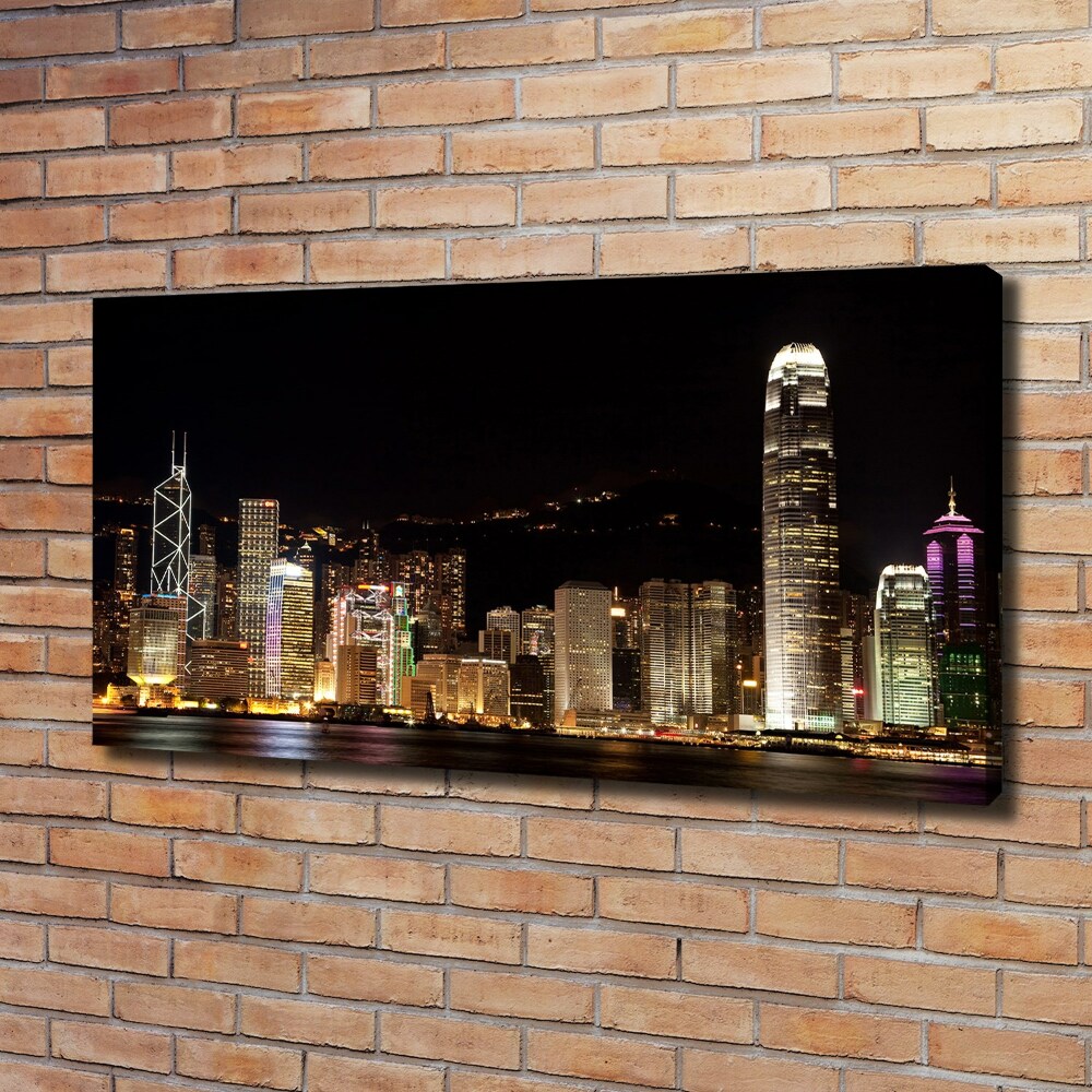 Canvas wall art Hong Kong at night