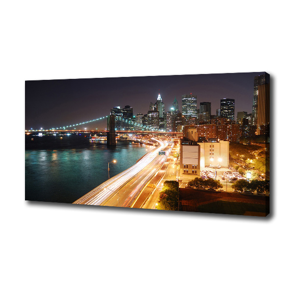 Canvas wall art New York at night