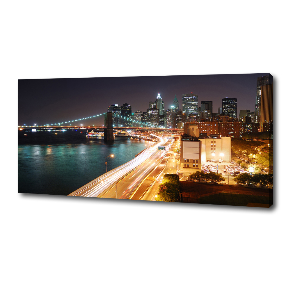 Canvas wall art New York at night