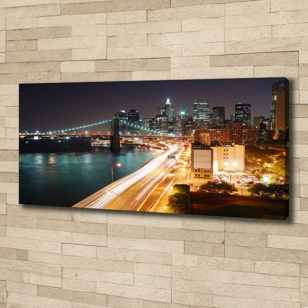 Canvas wall art New York at night