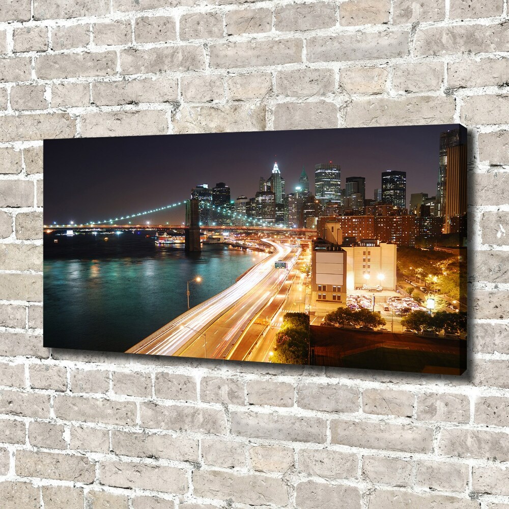 Canvas wall art New York at night