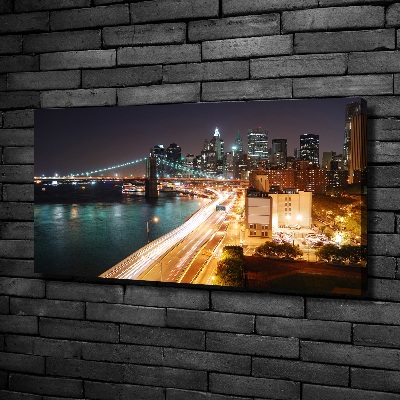 Canvas wall art New York at night