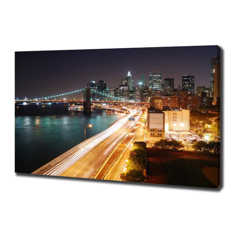 Canvas wall art New York at night