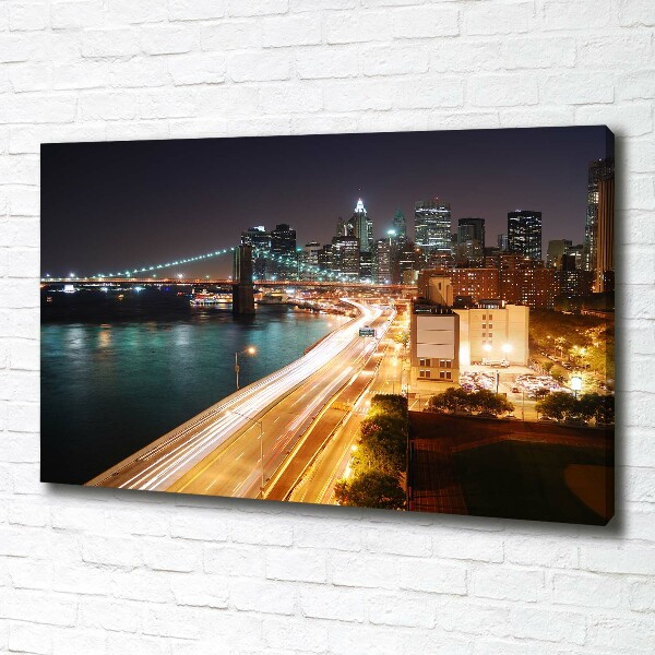 Canvas wall art New York at night