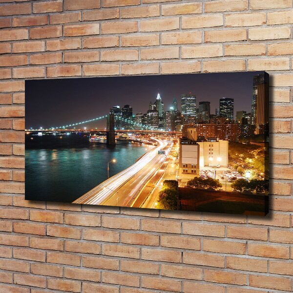 Canvas wall art New York at night