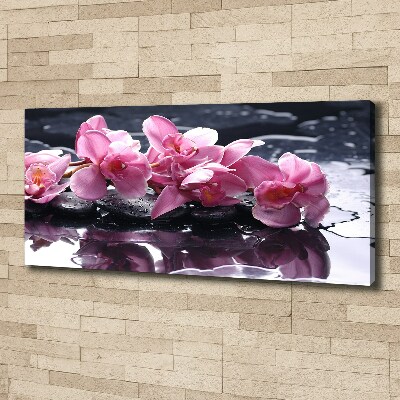 Canvas wall art Pink orchid