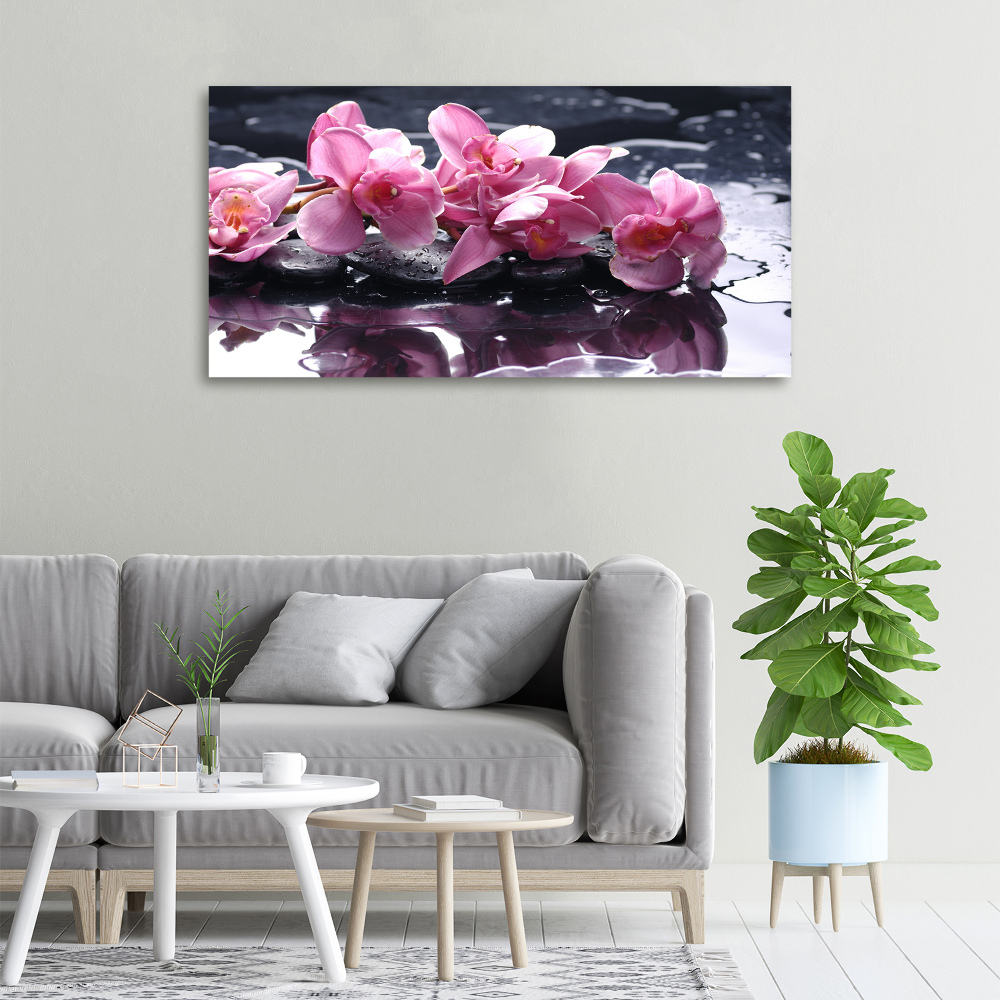 Canvas wall art Pink orchid