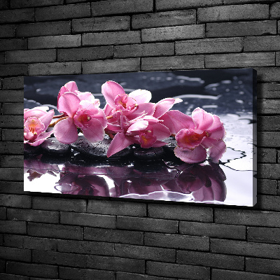 Canvas wall art Pink orchid