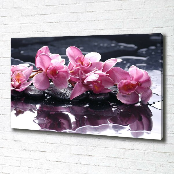 Canvas wall art Pink orchid