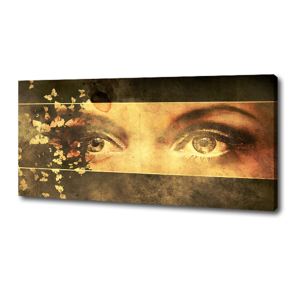 Canvas wall art Eyes and butterflies