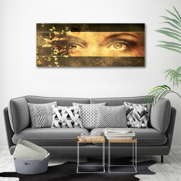 Canvas wall art Eyes and butterflies