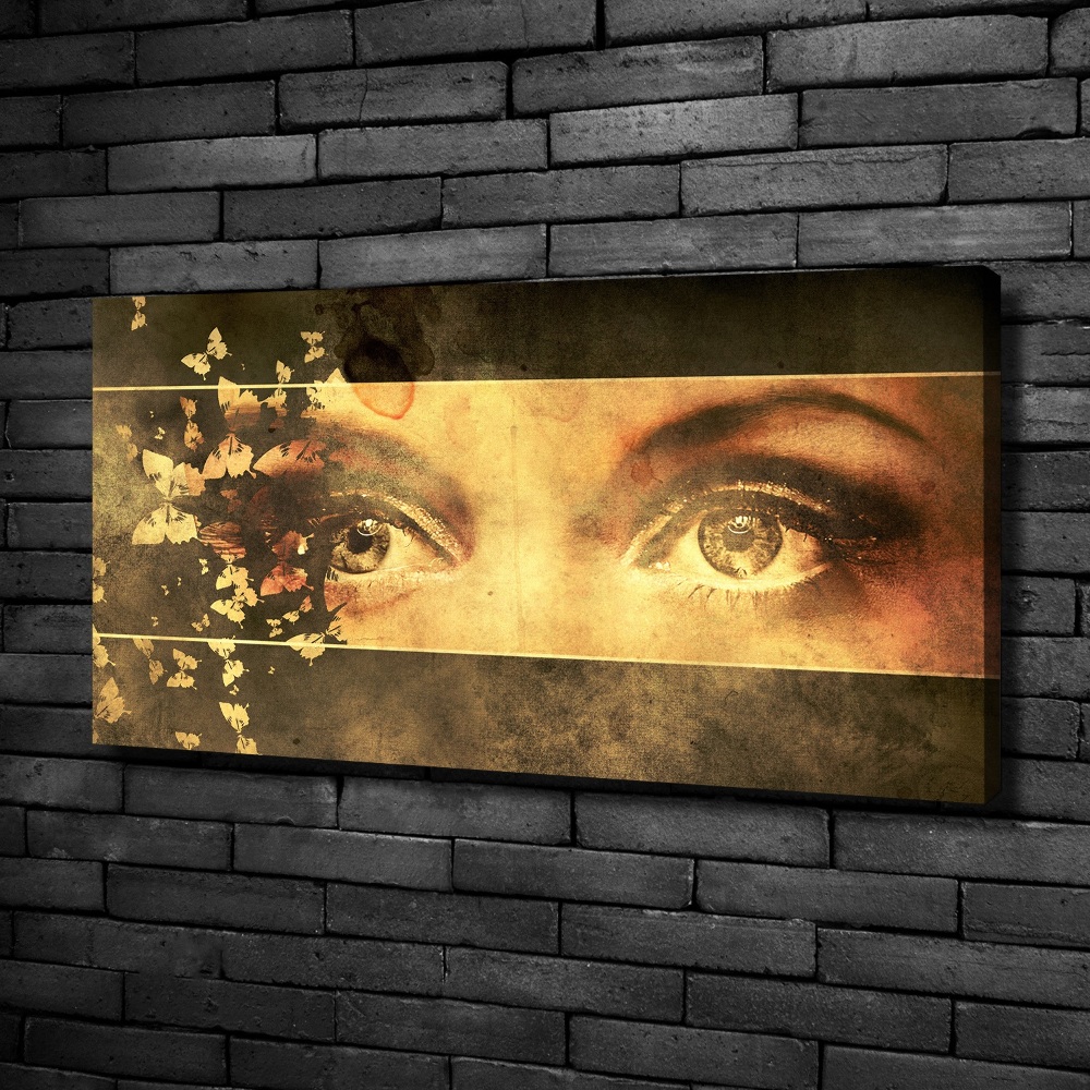 Canvas wall art Eyes and butterflies