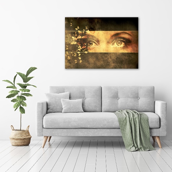 Canvas wall art Eyes and butterflies