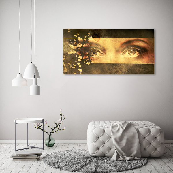 Canvas wall art Eyes and butterflies