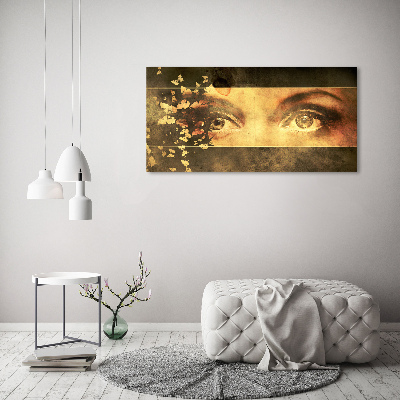 Canvas wall art Eyes and butterflies