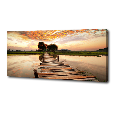 Canvas wall art Wooden bridge