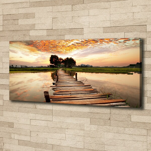 Canvas wall art Wooden bridge