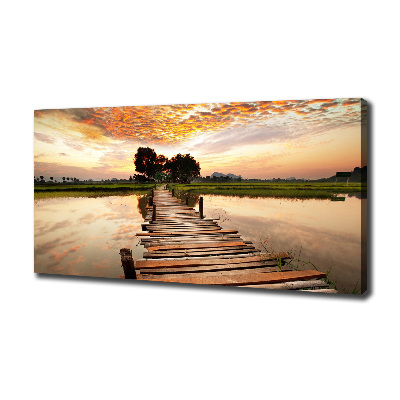 Canvas wall art Wooden bridge