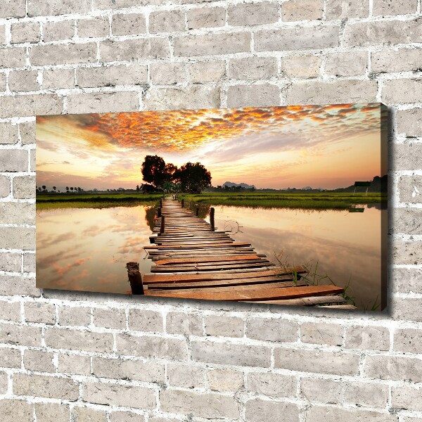 Canvas wall art Wooden bridge