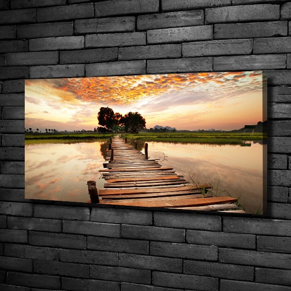 Canvas wall art Wooden bridge