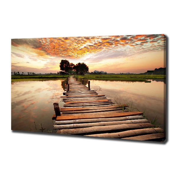 Canvas wall art Wooden bridge