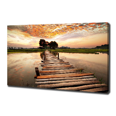 Canvas wall art Wooden bridge