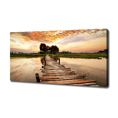 Canvas wall art Wooden bridge