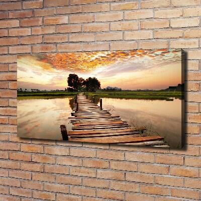 Canvas wall art Wooden bridge