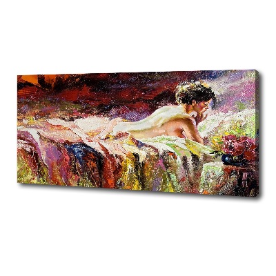 Canvas wall art Lying woman