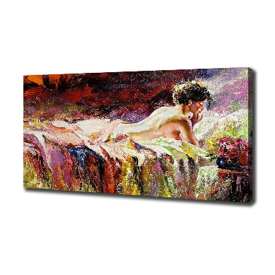 Canvas wall art Lying woman