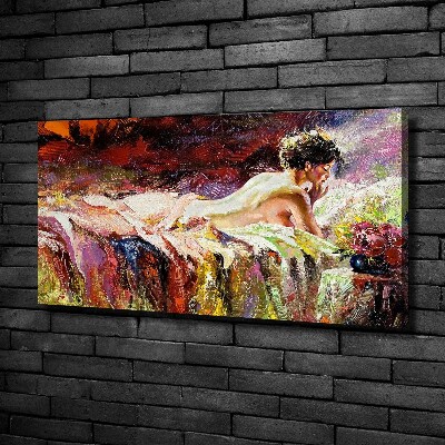 Canvas wall art Lying woman