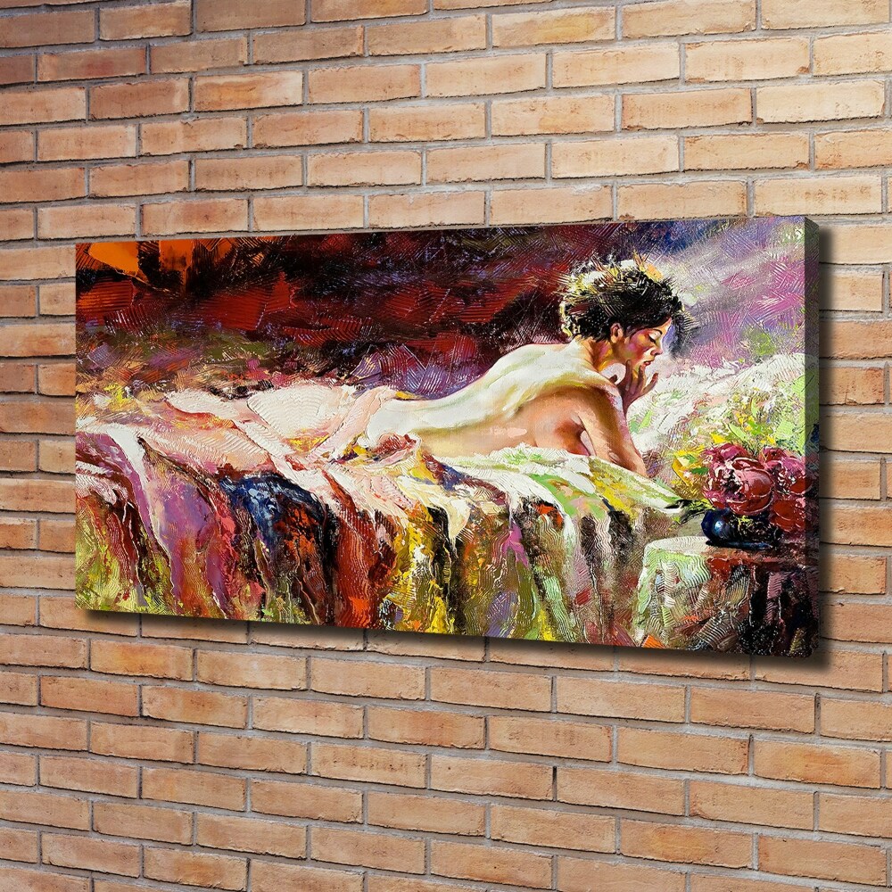 Canvas wall art Lying woman