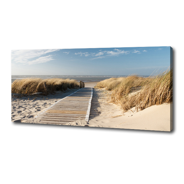 Canvas wall art Path on the beach