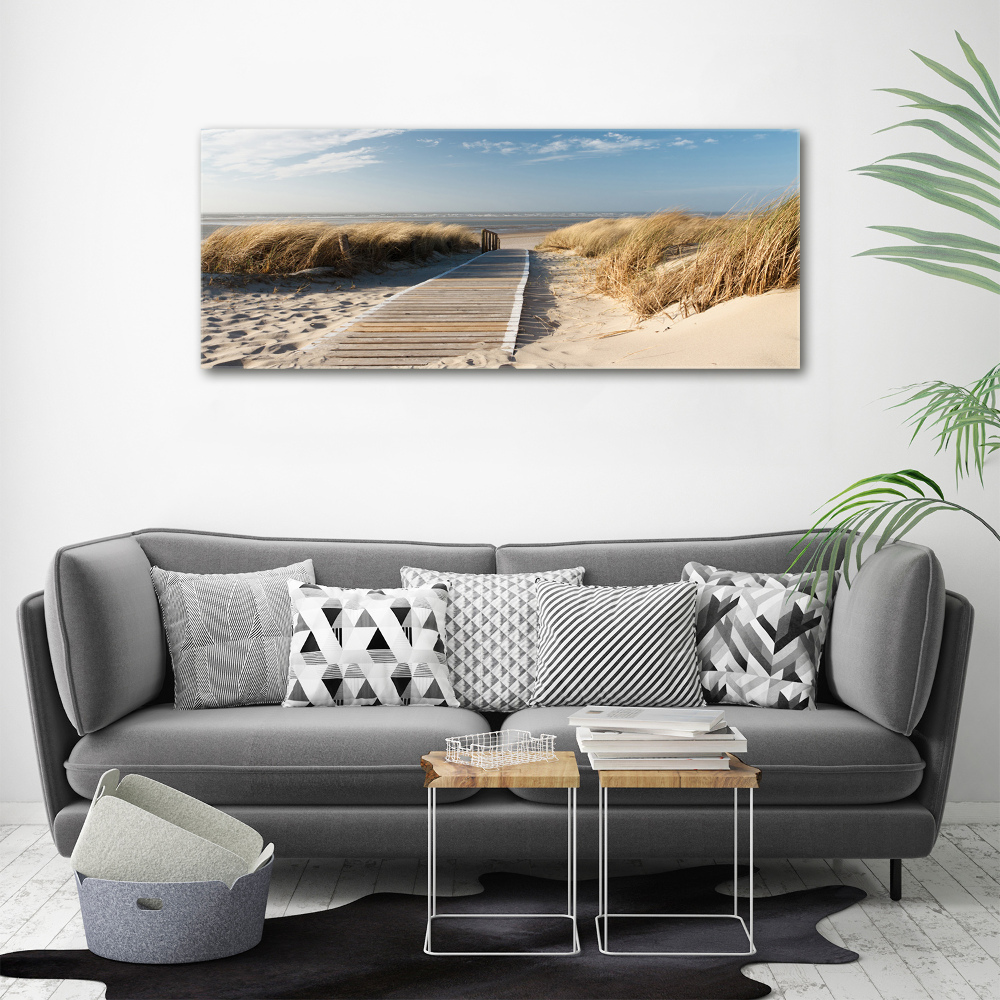 Canvas wall art Path on the beach