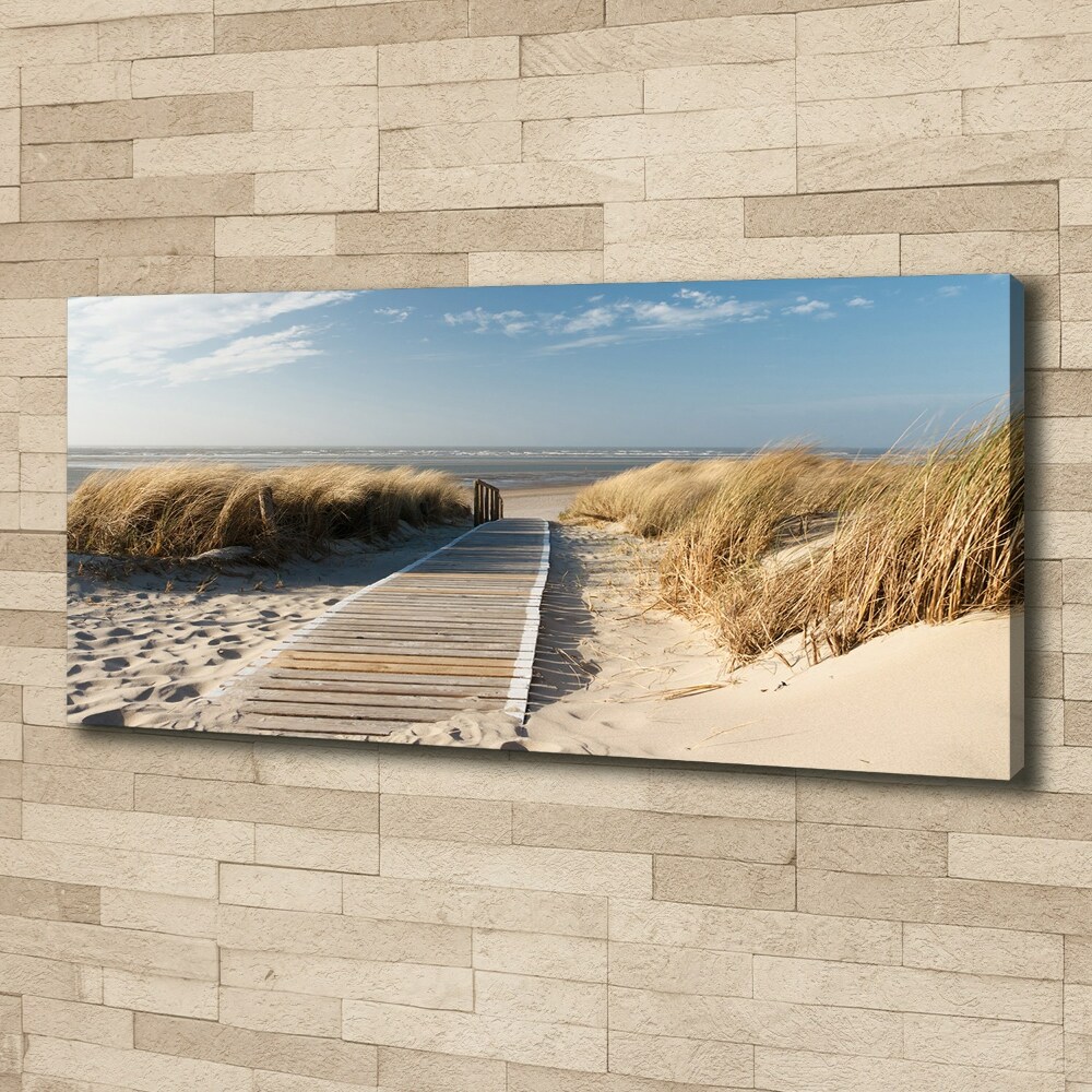 Canvas wall art Path on the beach