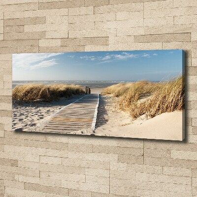 Canvas wall art Path on the beach