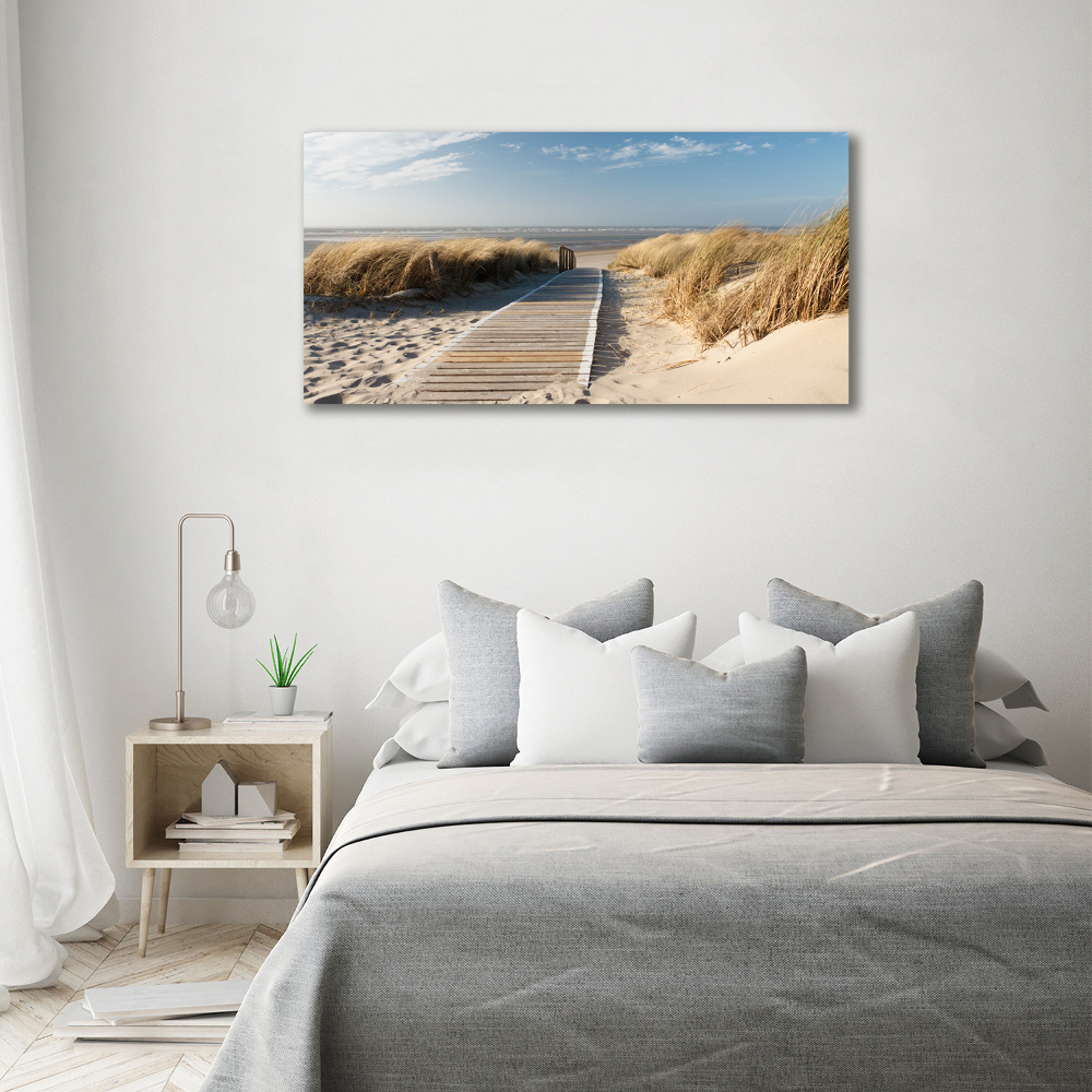 Canvas wall art Path on the beach