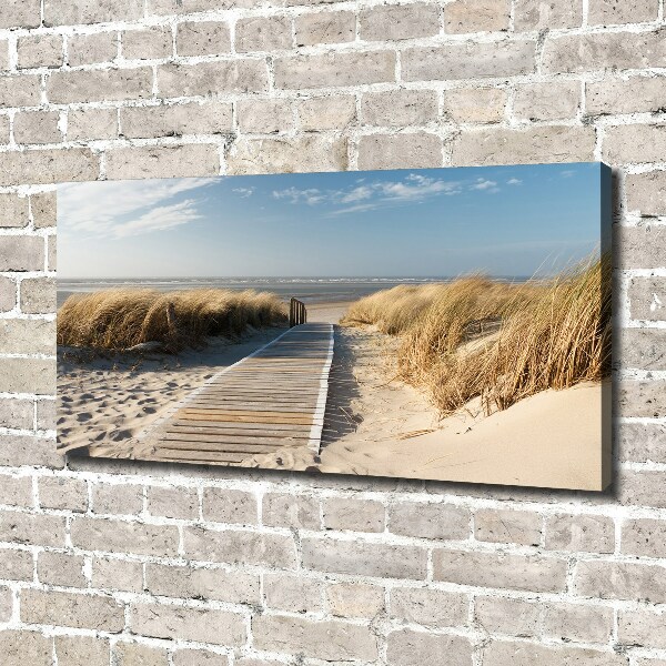 Canvas wall art Path on the beach