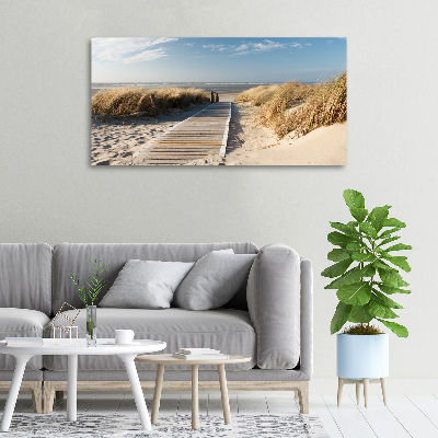 Canvas wall art Path on the beach