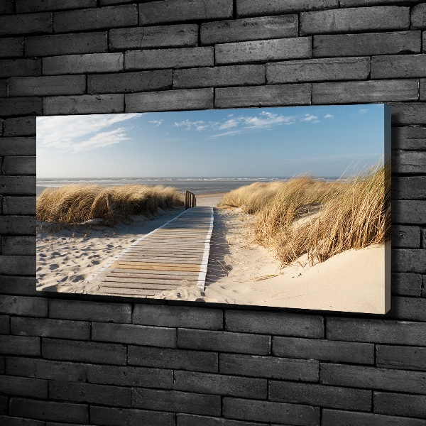 Canvas wall art Path on the beach